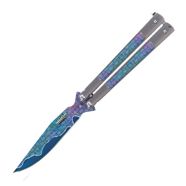JOKER JKR0701 JKR  BUTTERFLY vreckový nôž - motýlik 10,8 cm, celooceľový, farebný