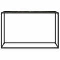 vidaXL Konzolový stolík čierny 120x35x75 cm tvrdené sklo