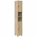 vidaXL Kúpeľňová skriňa s úložiskom Sonoma dub 30 x 35 x 192 cm