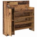 vidaXL Skriňa na topánky so zásuvkou Staré drevo 100,5 x 28 x 100 cm