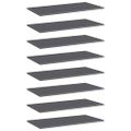 vidaXL Prídavné police 8 ks, lesklé sivé 80x40x1,5 cm, drevotrieska