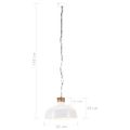 vidaXL Industriálna závesná lampa 32 cm, biela E27