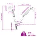 vidaXL Rameno na dva monitory pre max 27 palcov pružinu obrazovky 20kg