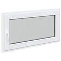 vidaXL Otočné a sklopné okno do suterénu RISOR 110 x 70 cm PVC a sklo
