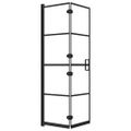 vidaXL Skladací sprchový kút ESG 80x140 cm čierny