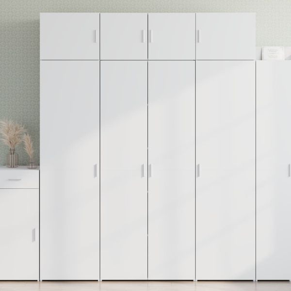 vidaXL Vysoká skrinka biela 80x42,5x185 cm kompozitné drevo