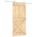 vidaXL Posuvné dvere Prírodná a biela 95 x 210 cm
