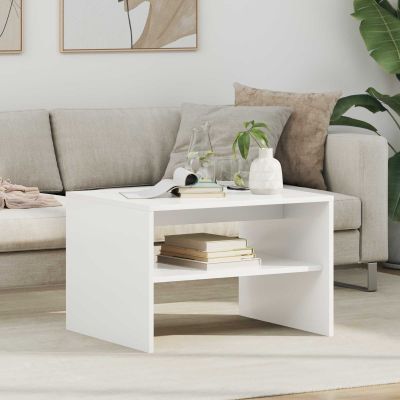 vidaXL Konferenčný stolík Biela 60 x 50 x 40 cm Kompozitné drevo
