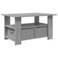 vidaXL Konferenčný stolík Sivý Sonoma 77 x 55 x 42 cm Kompozitné drevo