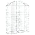 vidaXL Oblúkový gabionový kôš 100x30x120/140cm pozinkované železo