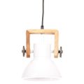vidaXL Industriálna závesná lampa 25 W biela 19 cm okrúhla E27