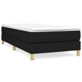 vidaXL Posteľný rám s boxspringom Čierna 90x200 cm Látka