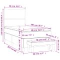 vidaXL Posteľný rám boxsping s matracom bledosivý 80x200 cm látka