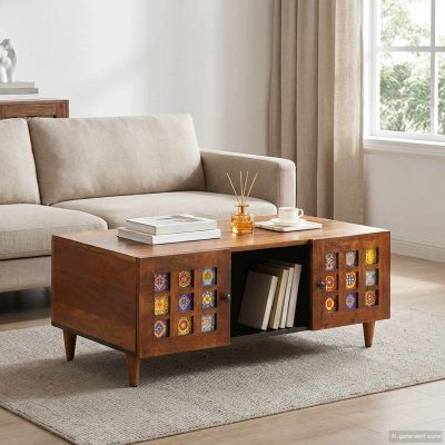 vidaXL Konferenčný stolík Hnedá 100 x 54 x 40 cm Masívne mango drevo