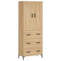 vidaXL Vysoká skrinka dub sonoma 69,5x34x180 cm spracované drevo