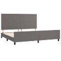 vidaXL Posteľný rám s čelom sivý 200x200 cm umelá koža