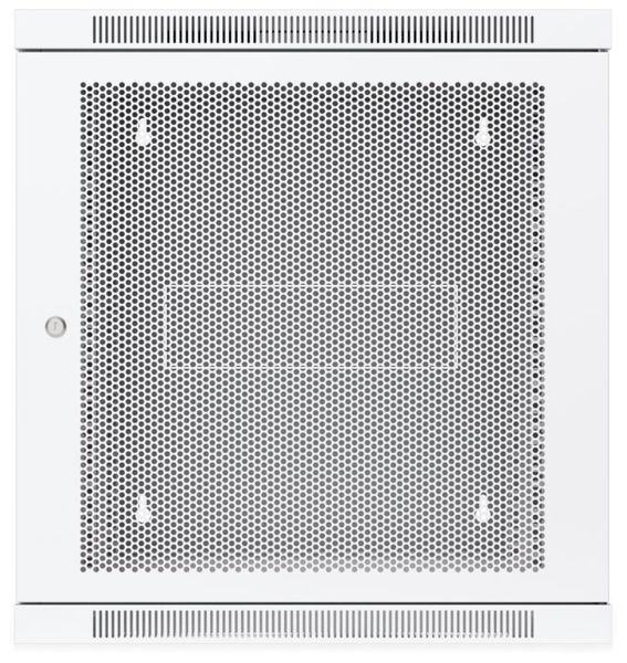 Ubiquiti UniFi 12U Rack Cabinet Wall SW Perforated - Nástěnný rozvaděč, výška 12U, ventilátory, perfor. dveře, dvoudíln