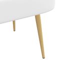 vidaXL čalúnená lavica so spätným opierkom Biela 110 x 60 x 76 cm
