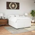 vidaXL Boxspring posteľ s matracom biely 140x190 cm umelá koža
