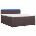 vidaXL Posteľ boxspring s matracom Tmavohnedá 200 x 200 cm Látka