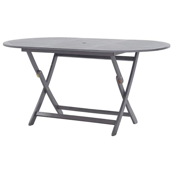 vidaXL Skladací záhradný stôl 160x85x75 cm, akáciový masív