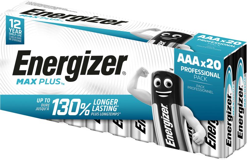 Energizer Max Plus AAA alkalické batérie 20ks E301322905