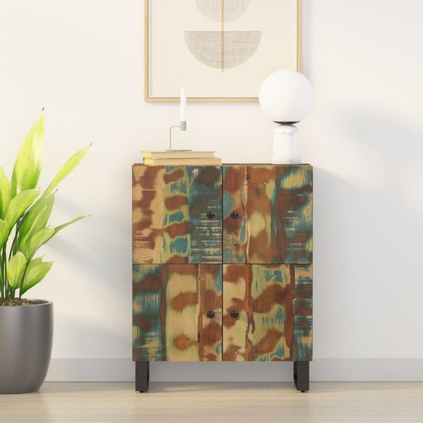 vidaXL Komoda so 4 dvierkami 60x33x75 cm masívne recyklované drevo