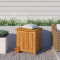 vidaXL Záhradný úložný box s kolieskami 60x50x58 cm masívna akácia