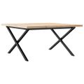 vidaXL Konferenčný stolík v tvare X 90x90x45,5 cm borovica a oceľ
