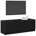 vidaXL TV skrinka 102 x 35 x 36,5 cm Čierny dub Kompozitné drevo