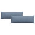 vidaXL Vankúše na pohovku 2 pcs Modrá 120 x 40 cm Kordúrová tkanina