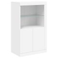 vidaXL Komoda s LED svetlami biela 202x37x100 cm