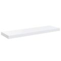 vidaXL Plávajúce nástenné police 2 ks, lesklé biele 80x23,5x3,8cm, MDF