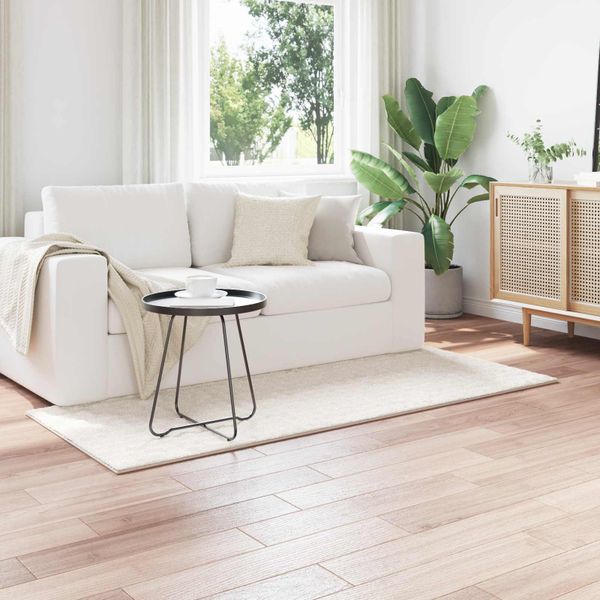 vidaXL Kusové koberce Obdĺžnikový SIROLO Krémová 150 x 80 cm Polyester