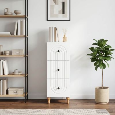 vidaXL Zásuvkový kabinet Biela 33 x 34,5 x 90 cm Kompozitné drevo