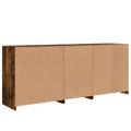 vidaXL Komoda s LED svetlami dymový dub 162x37x67 cm