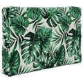 vidaXL Vankúš na vonkajšiu pohovku Polyester Vzor s listami 60 x 60 cm