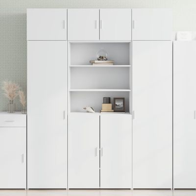 vidaXL Vysoká skrinka biela 80x42,5x185 cm kompozitné drevo
