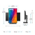 BenQ/PD2706U/27"/IPS/4K UHD/60Hz/5ms/Black/3R LED monitor, 27", IPS, 4K Ultra HD 3840×2160, 16:9, 350cd/m2, 1200:1, 5ms, HDMI, DisplayPort, USB-C, 3× USB, PIVOT, repro, en. tř