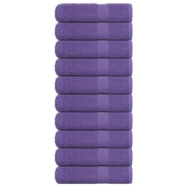 vidaXL Utierky na ruky FROGN 10 ks fialové 50x100 cm 360 g/m²