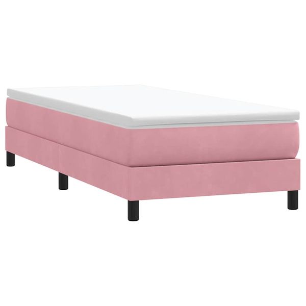 vidaXL Box Spring Posteľ bez matraca Ružová 100x210 cm Zamat