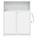 vidaXL Komoda s LED biela 77x34x100 cm kompozitné drevo