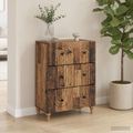 vidaXL Zásuvkový kabinet Staré drevo 66 x 34,5 x 90 cm