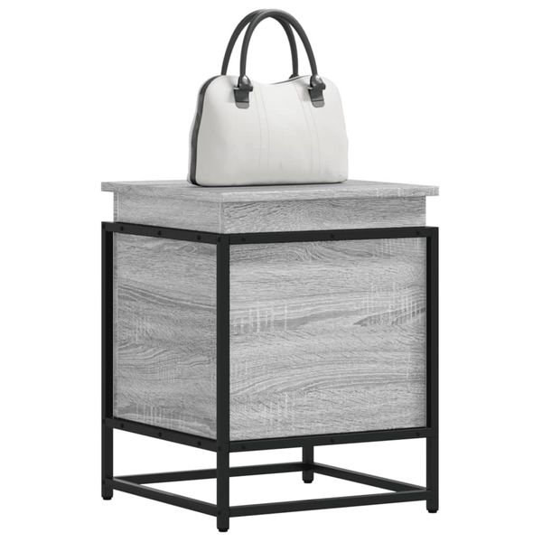 vidaXL Úložný box s vekom sivá sonoma 40x40x51,5 cm kompozitné drevo