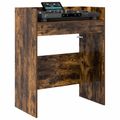 vidaXL DJ stôl Dymový dub 82 x 45 x 102 cm Kompozitné drevo