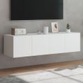 vidaXL TV nástenné skrinky s LED svetlami 2 ks biele 60x35x31 cm