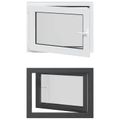 vidaXL Otočné a sklopné okno do suterénu RISOR 80 x 50 cm PVC a sklo