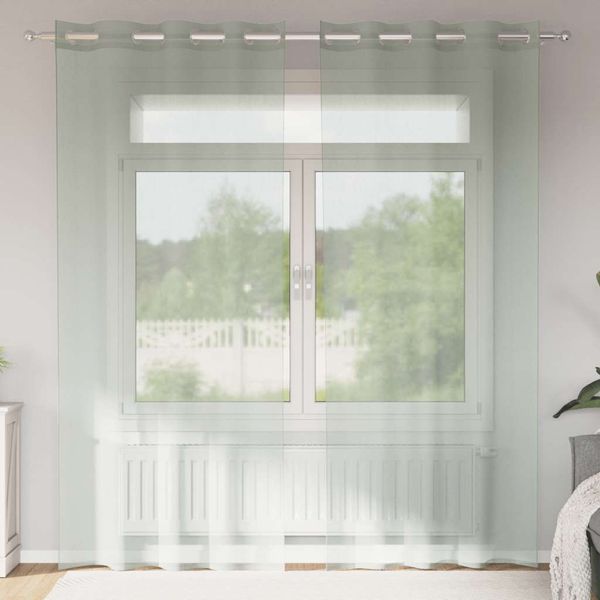 vidaXL Voálové závesy s priechodkami 2 ks svetlosivé 140x225 cm
