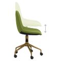3086107 vidaXL Swivel Dining Chairs 6 pcs Light Green Velvet(3x333497)