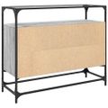 vidaXL TV skrinka sklenená doska sivá sonoma 98x35x81 cm kompoz. drevo